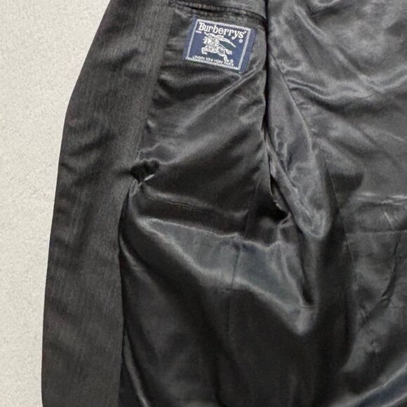 Burberrys Blazer Suit Jacket Sport Coat Gray Pinstripe Size 40R - Picture 13 of 16